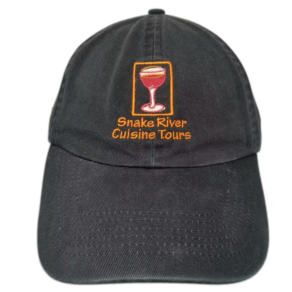 Bullet Line Snake River Cuisine Tours Black Baseball Cap One Size Hat Adjustable